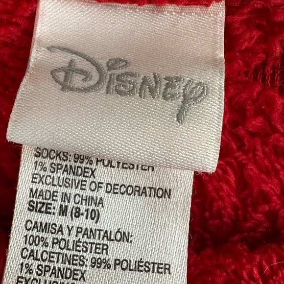 Disney Red Mickey Mouse Fleece Sleepwear Top Sz M - Picture 3 of 7